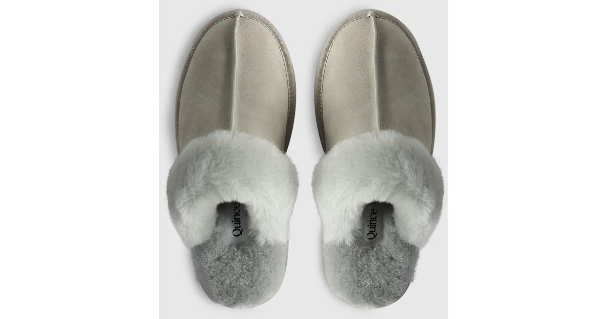 Quince Australian Shearling Scuff Slipper in Gray Lyst