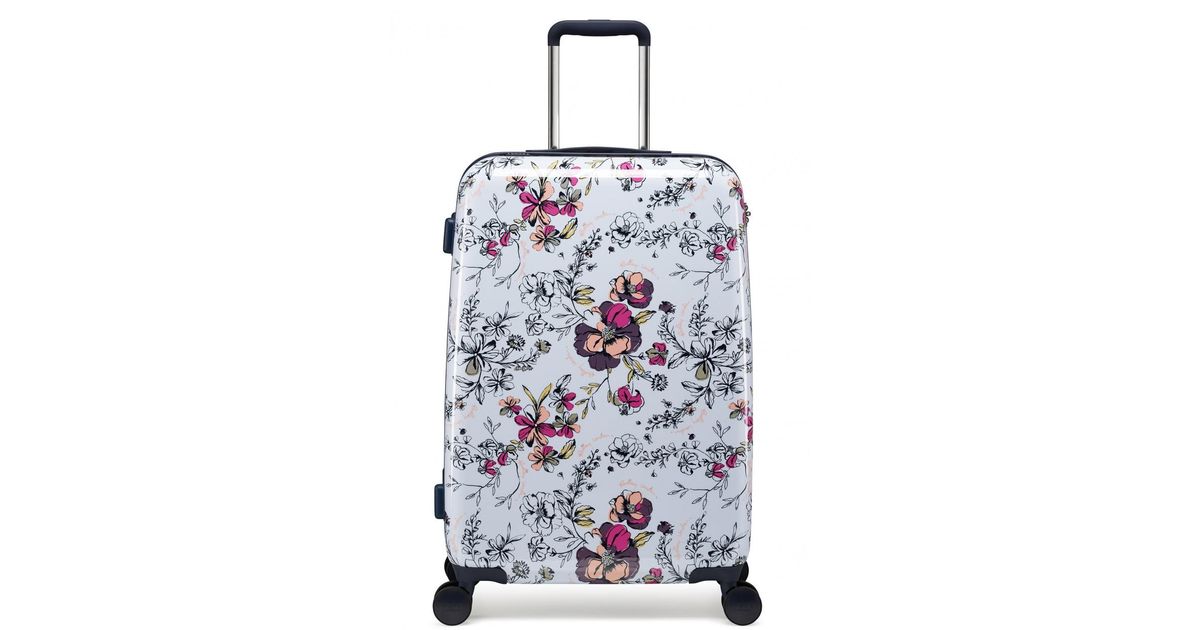 floral hard shell luggage