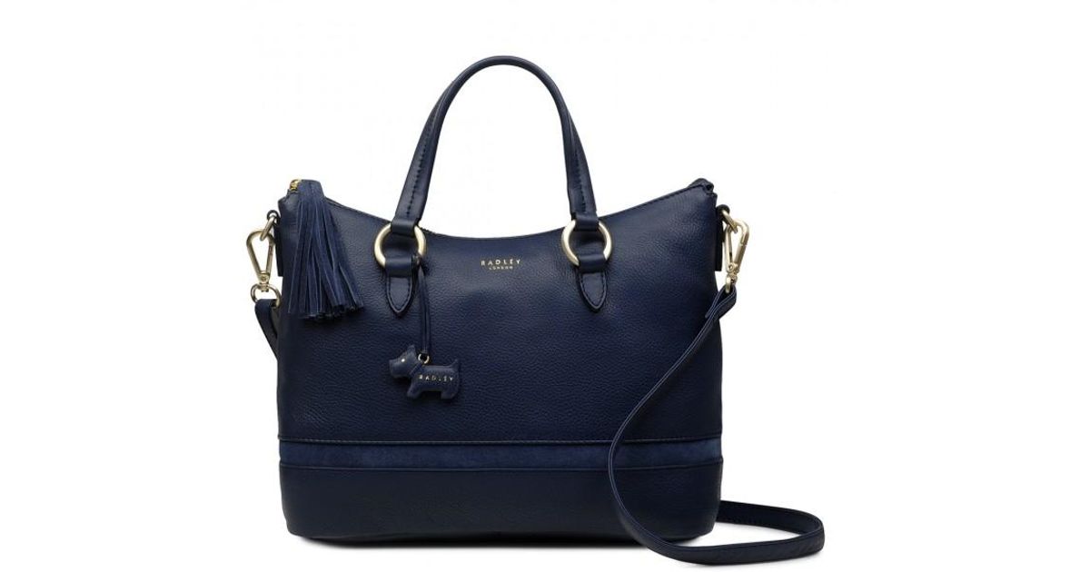 Radley Eel Alley Large Ziptop Multiway in Blue Lyst UK
