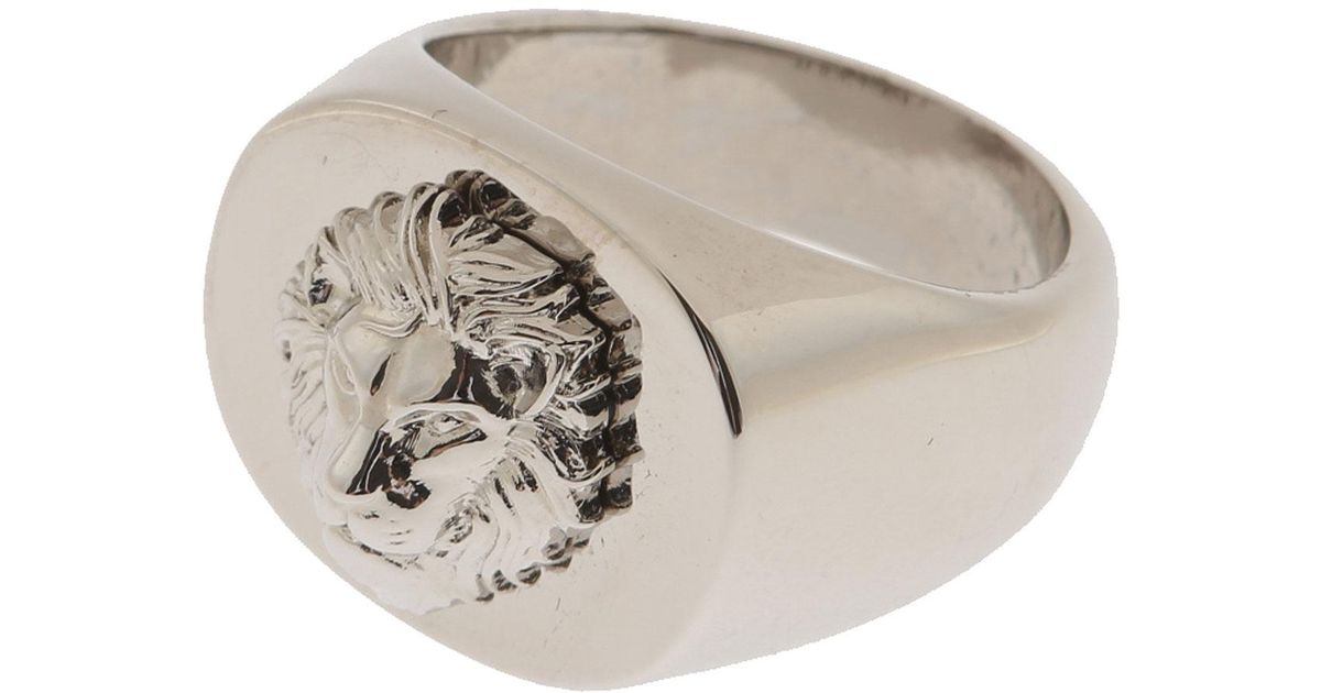 silver versace ring mens
