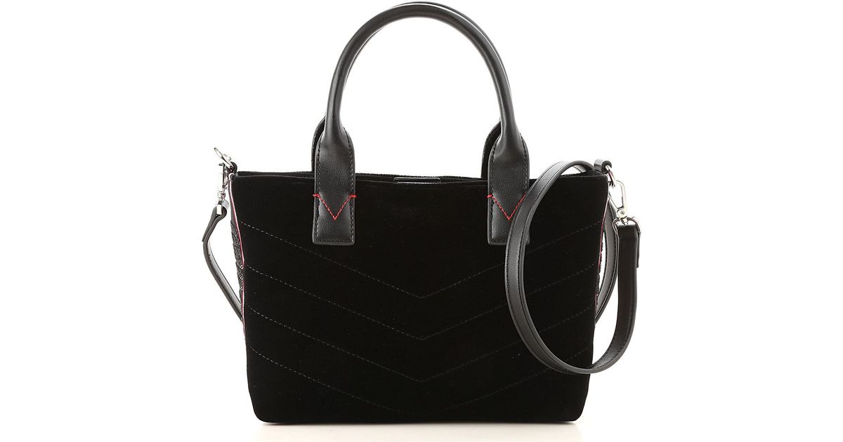 Pinko Velvet Top Handle Handbag On Sale In Outlet in Black Save 54