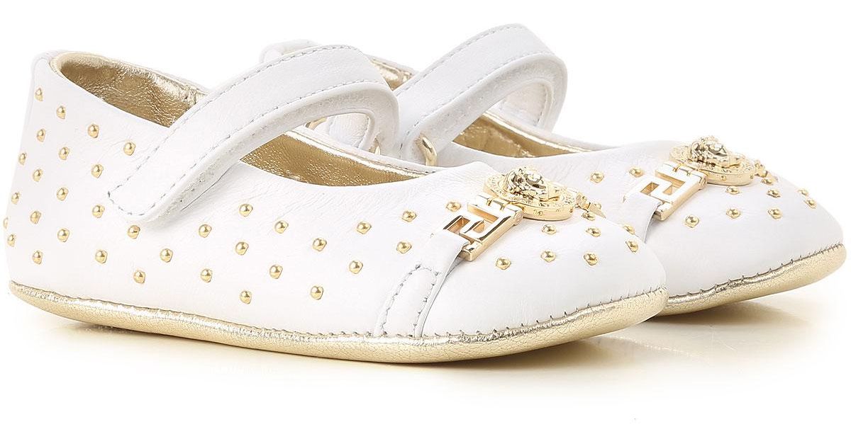 Versace Leather Baby Shoes For Girls in 