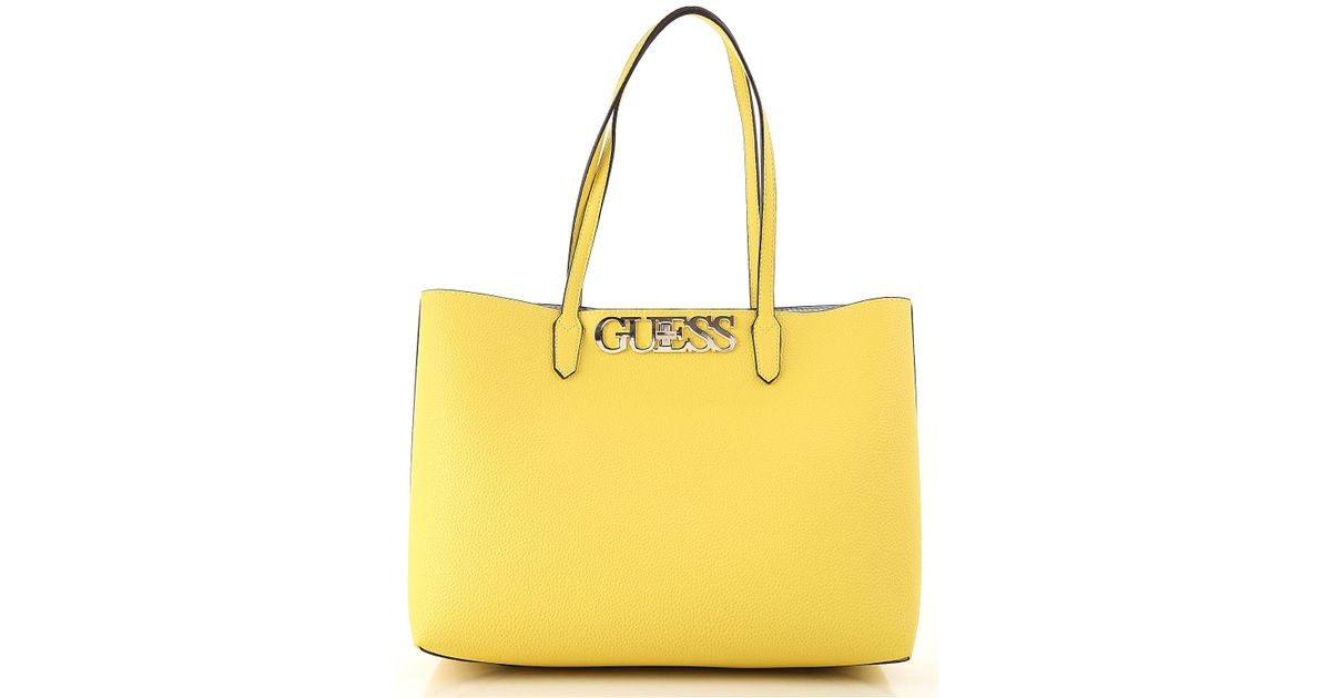 Guess Tote Bag On Sale in Lime (Yellow) - Lyst