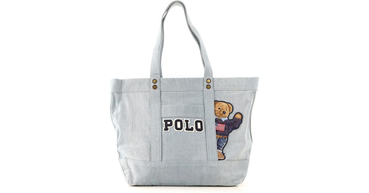 ralph lauren denim tote bag