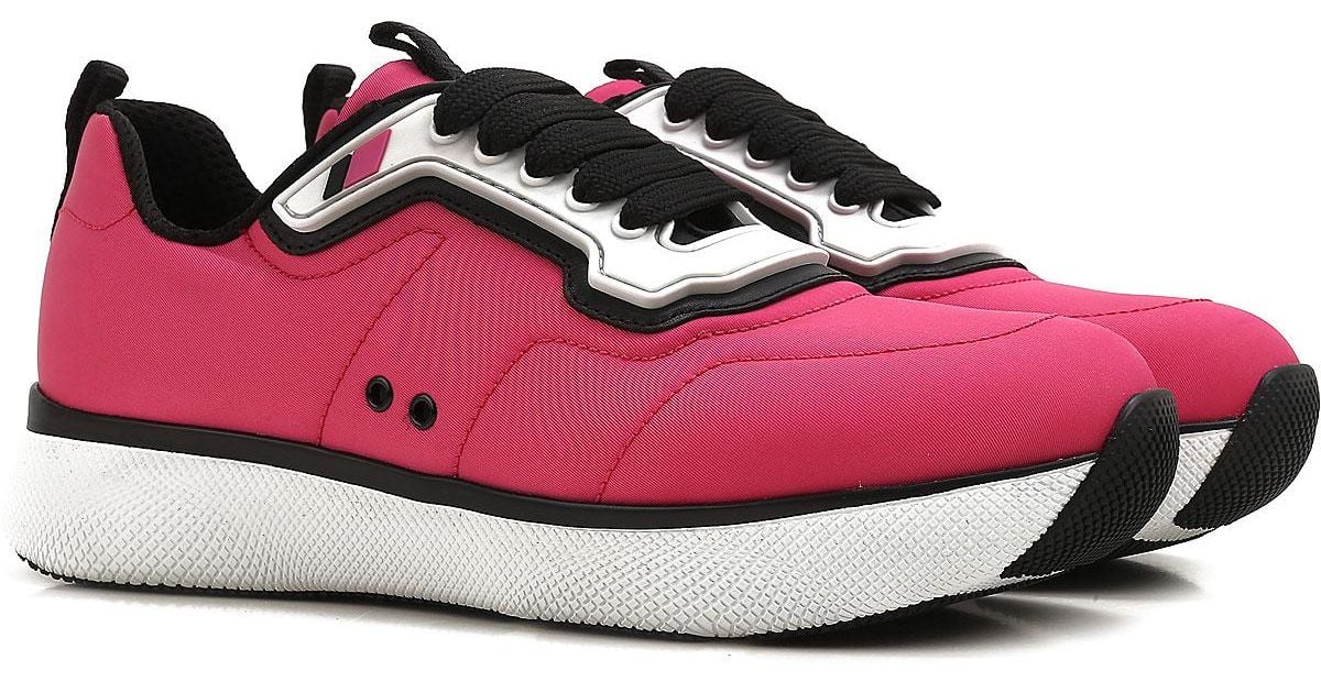 Prada Synthetic Sneakers For Women On Sale In Outlet - Save 52% - Lyst