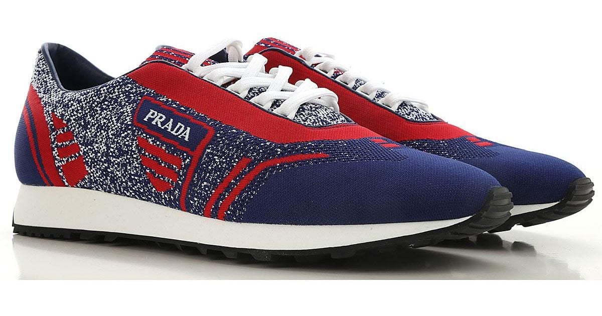 blue prada sneakers for men