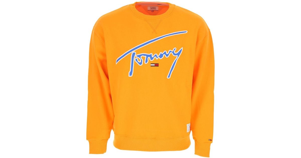 tommy jeans sweatshirt orange