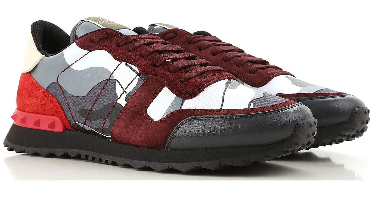 Valentino Rubber Shoes For Men in Red 