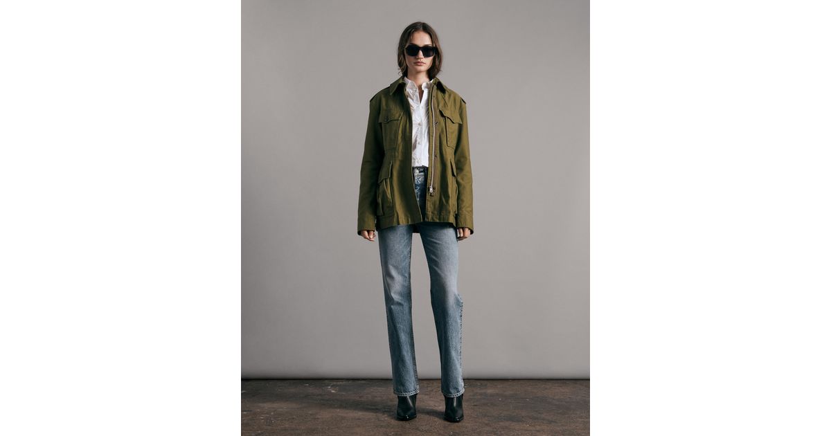 Rag & Bone Lorenz Cotton Military Jacket in Grey Lyst UK