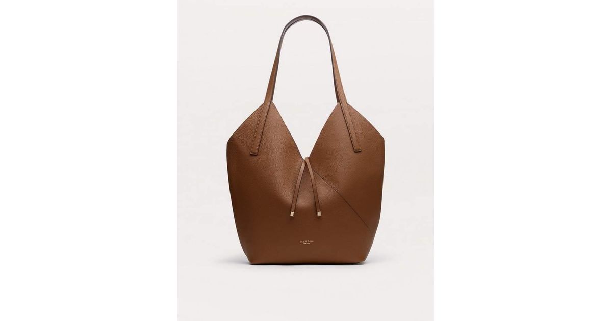 Rag & Bone Alix Leather Tote in Brown | Lyst