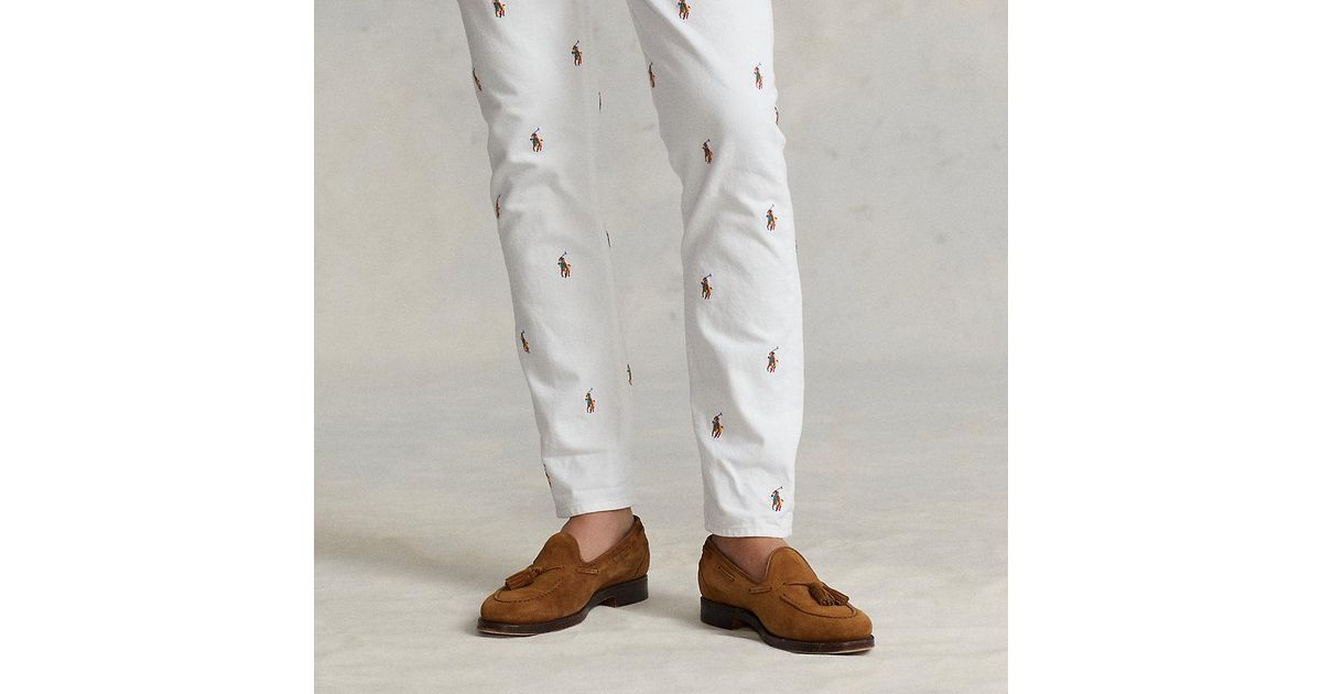 Ralph Lauren Denim Sullivan Slim Polo Pony Jean in White for Men Lyst