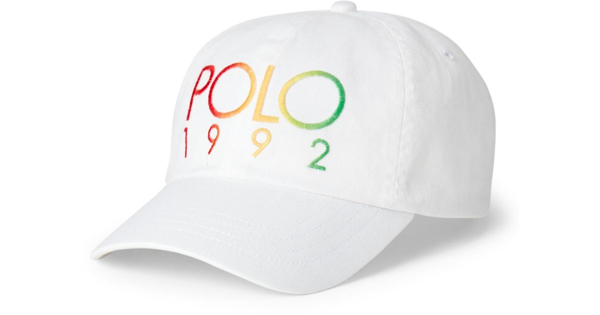 Polo Ralph Lauren Polo 1992 Chino Ball Cap in White for Men Lyst