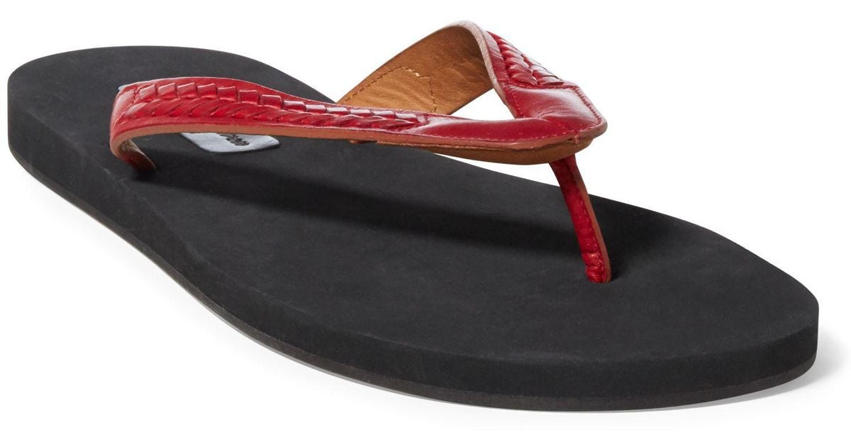 ralph lauren leather flip flops
