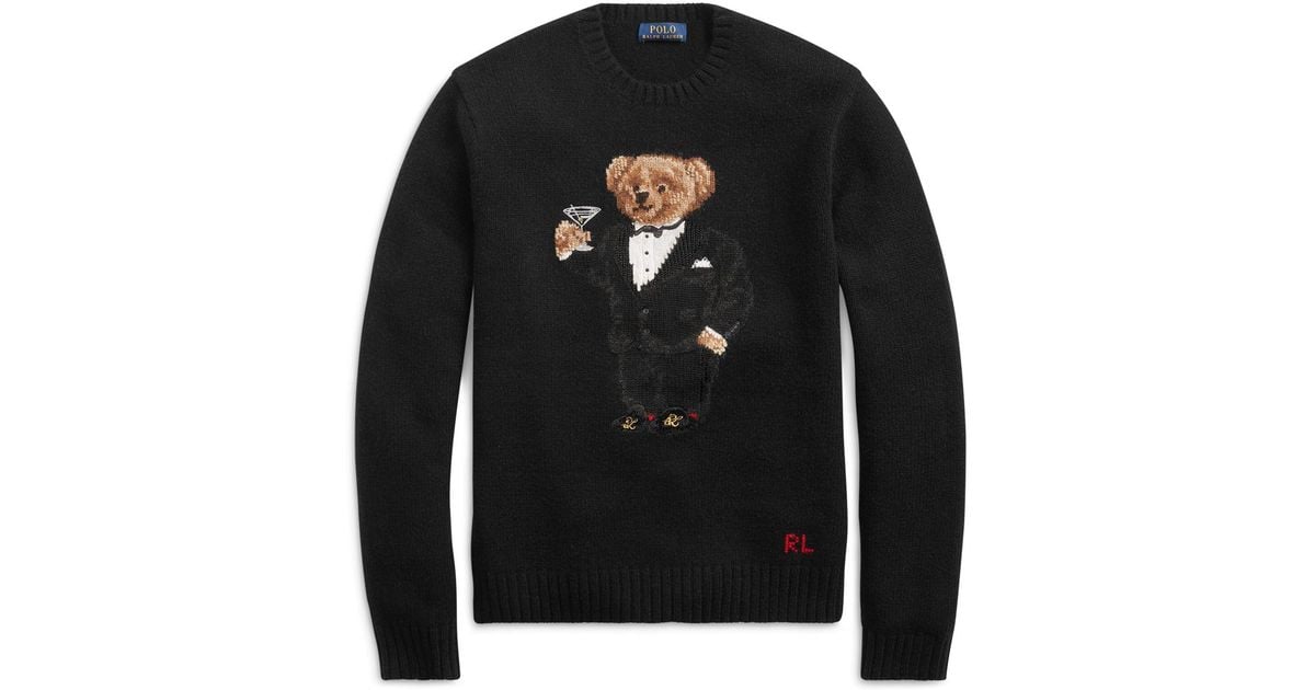 Polo Ralph Lauren Martini Bear Wool Sweater for Men | Lyst