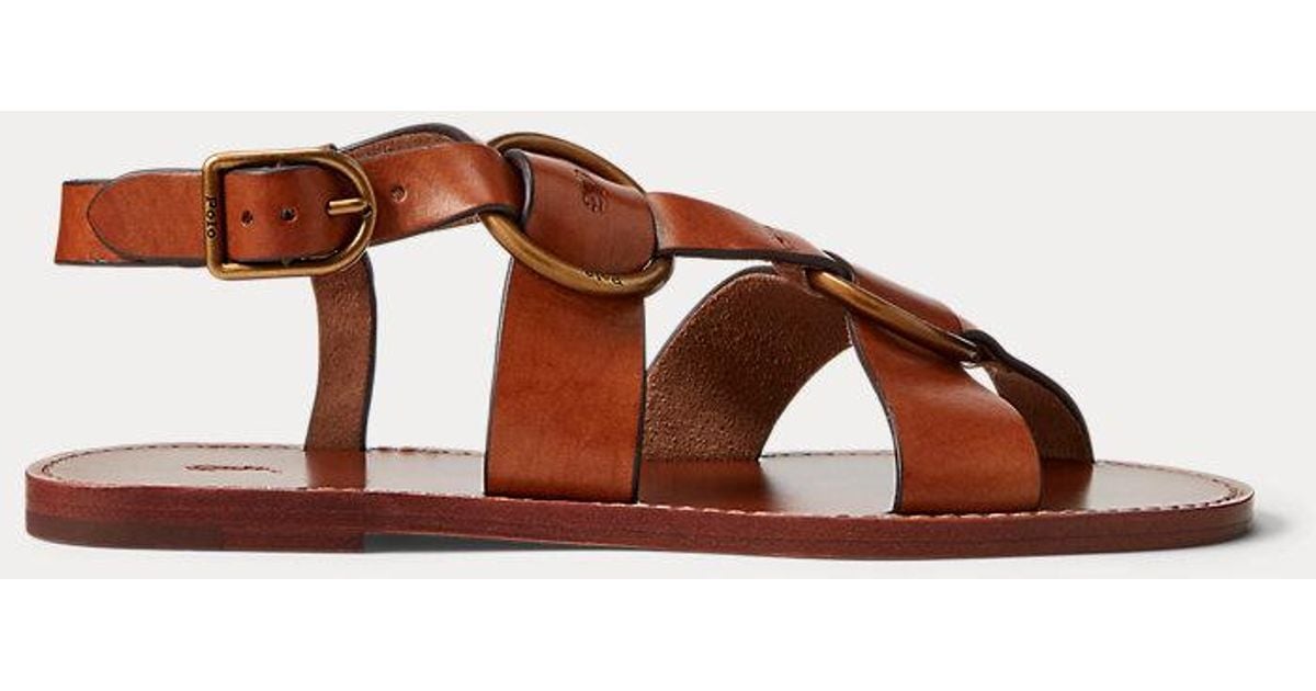 Ralph Lauren★O-Ring Leather Sandal O-Ring Leather Sandal