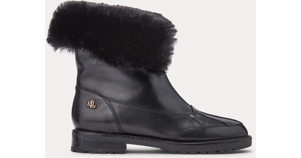 Bota Elmington de piel repelente al agua Ralph Lauren de Cuero de color  Negro | Lyst