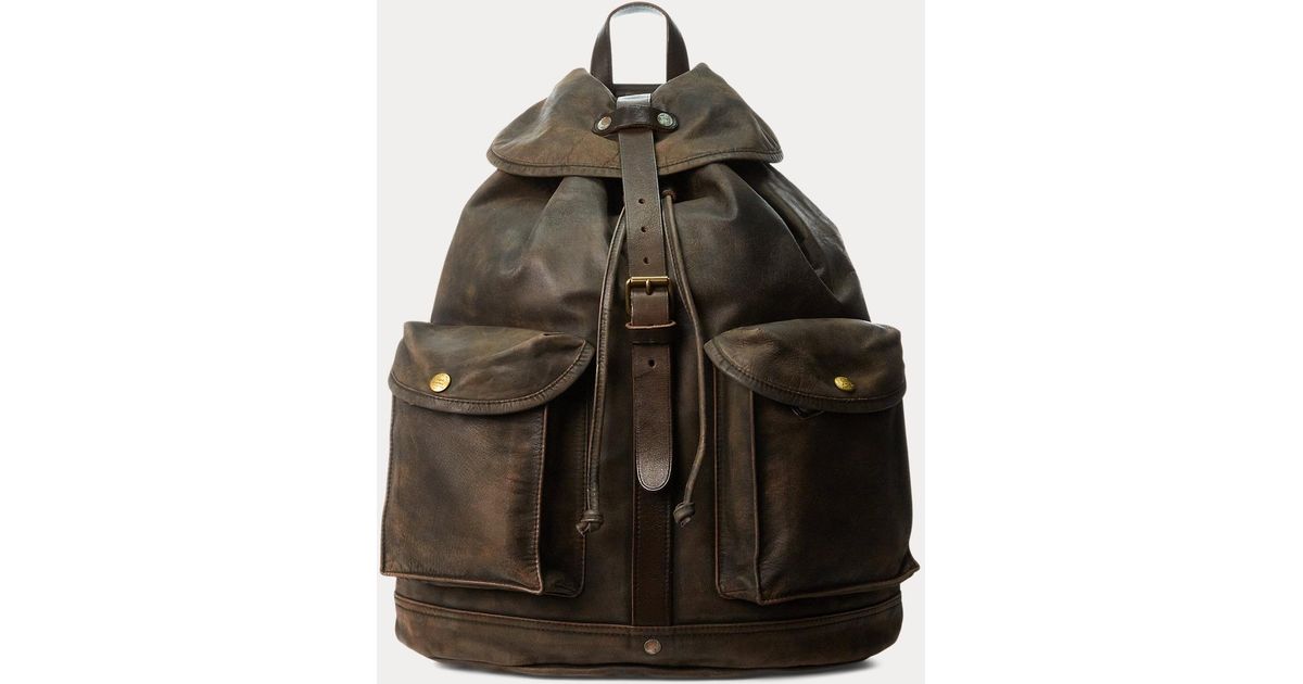 Relum Rucksacks Ralph Lauren Leather Rucksack in Brown for Men | Lyst