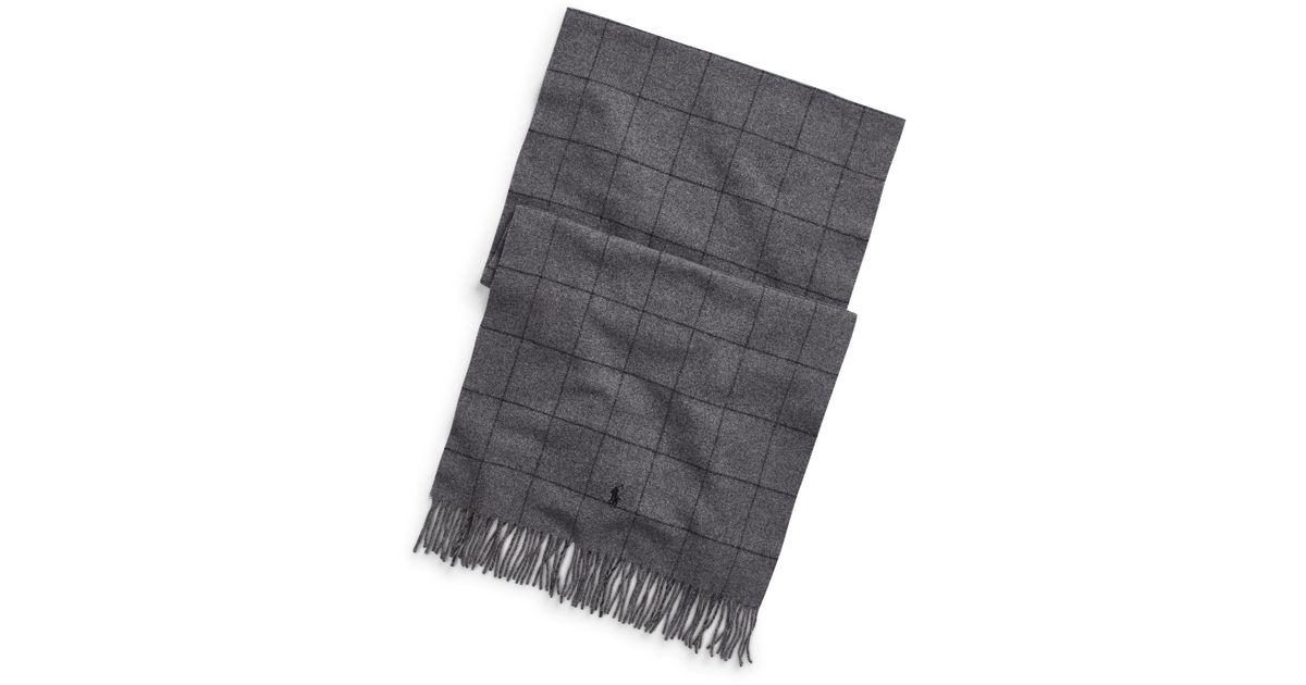 Polo Ralph Lauren Kaschmir Windowpane-Schal mit Kaschmir in Grau für Herren  - Lyst