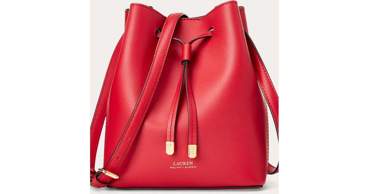 Bolso Mini Debby Ii Con Cordón Ralph Lauren de color Rojo | Lyst