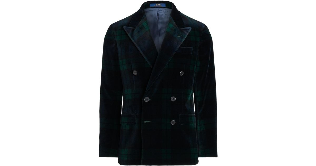 Polo Ralph Lauren Polo Tartan Velvet Dinner Jacket in Blue for Men Lyst