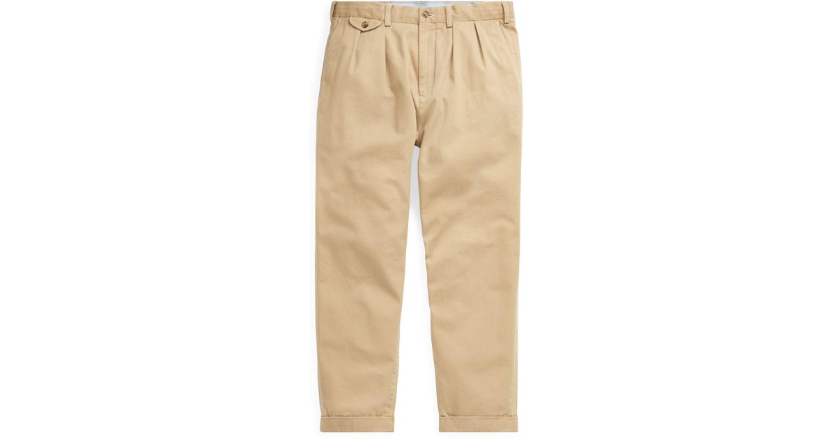 ralph lauren relaxed fit pleated chino