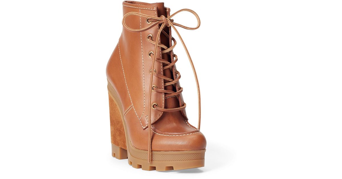 ralph lauren wedge boots