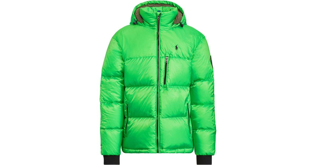 Polo Ralph Lauren Water-repellent Down Coat in Green for Men | Lyst