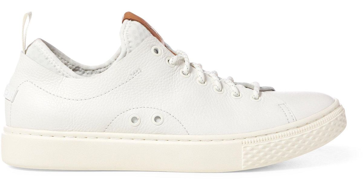 Polo Ralph Lauren Dunovin Leather Sneaker in White for Men | Lyst UK