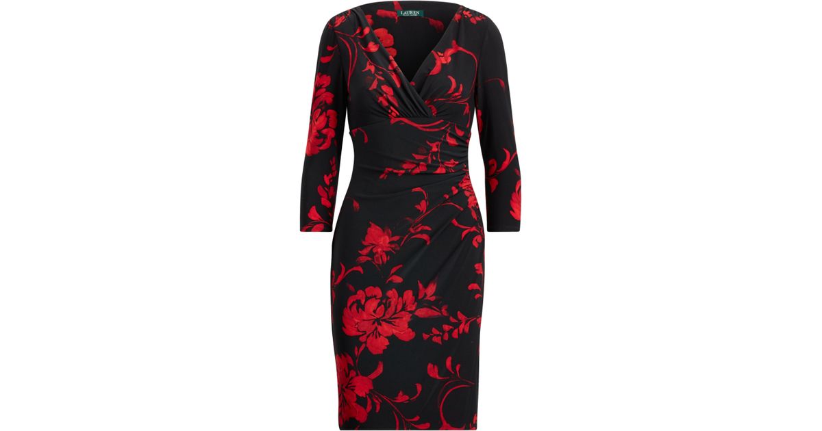 ralph lauren floral jersey dress