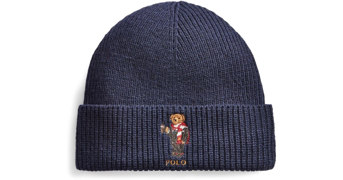 Polo Ralph Lauren Synthetic Holiday Bear Hat in Navy (Blue) for Men | Lyst  UK