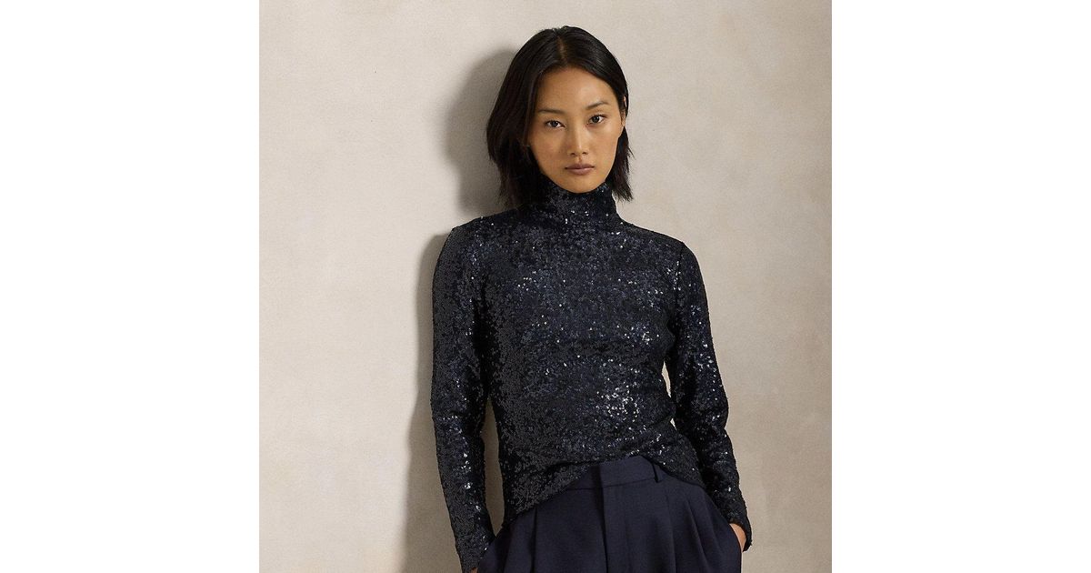 ralph lauren sequin top