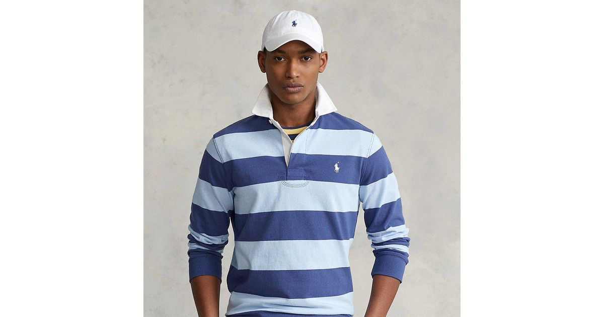 Ralph Lauren Rubber The Iconic Rugby Shirt in Blue for Men | Lyst