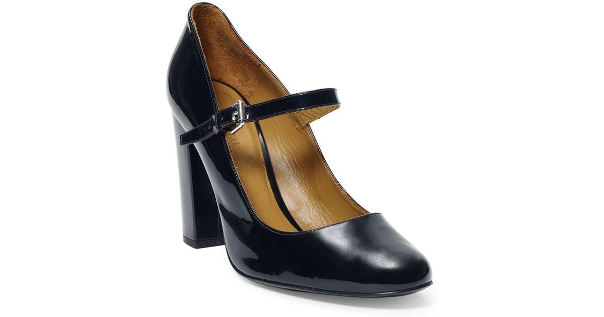 Polo Ralph Lauren Patent Leather Mary Jane in Black | Lyst