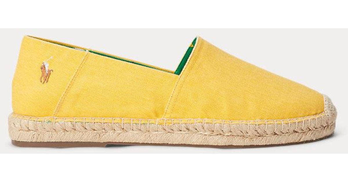 Polo Ralph Lauren Men\'S Cevio Canvas Loafer Slip On Yellow Canvas Sz 12D‎ New s7-1403726_lifestyle?$rl_4x5_zoom$ main image 2