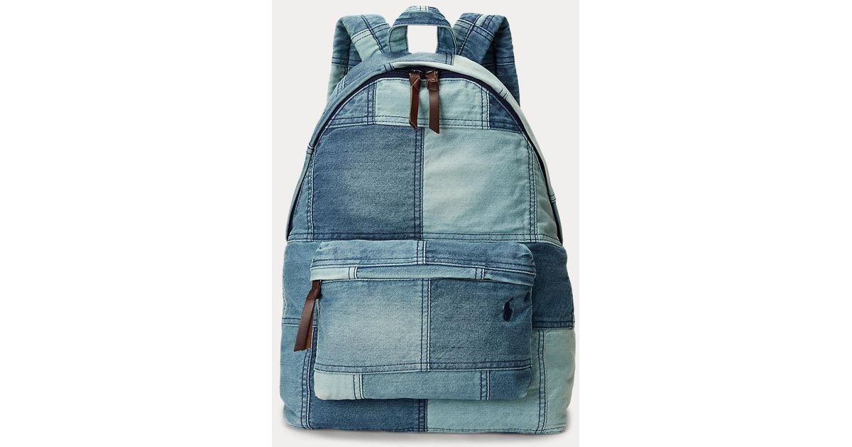 Polo Ralph Lauren Patchwork Denim Backpack in Blue for Men | Lyst UK