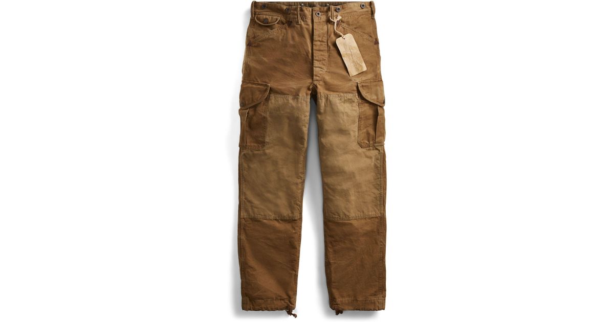 RRL Cotton Canvas Cargo Trouser in Brown for Men | Lyst