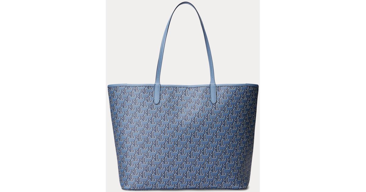 Ralph Lauren Coated Canvas Medium Collins Tote in Blue Lyst UK