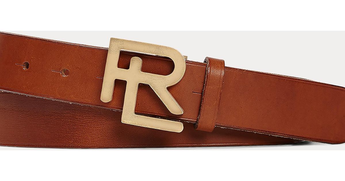 Ralph Lauren Purple Label Rl Vachetta Leather Belt for Men | Lyst UK