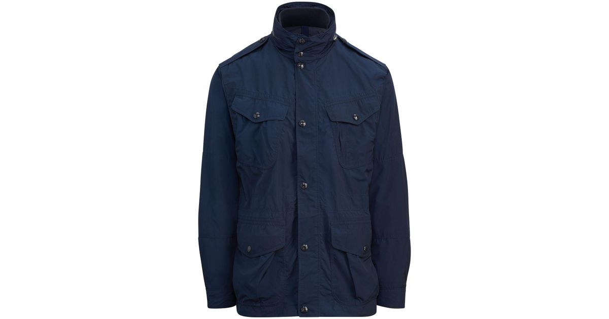 Polo Ralph Lauren Hooded Field Jacket in Blue for Men | Lyst UK