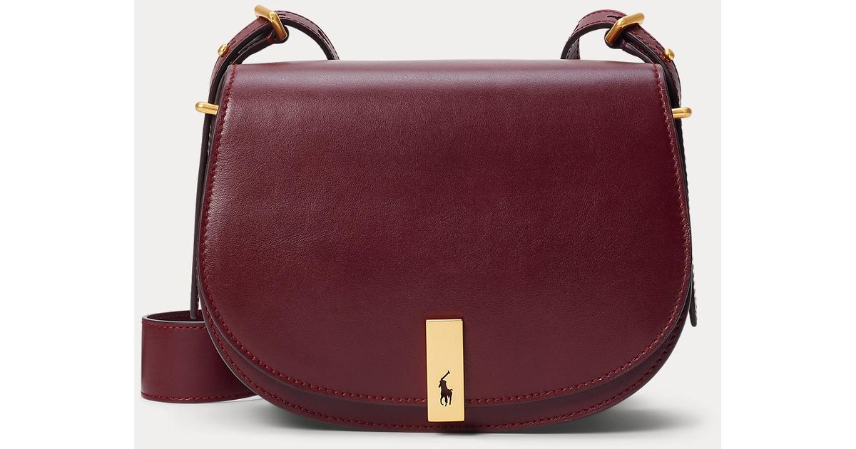 Ralph Lauren Polo Id Calfskin Saddle Bag in Purple Lyst UK