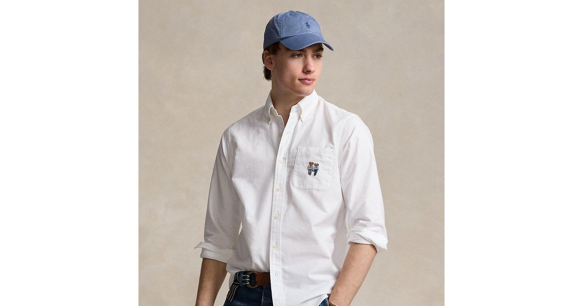 Ralph Lauren The Ralph & Ricky Bear Shirt in White for Men | Lyst
