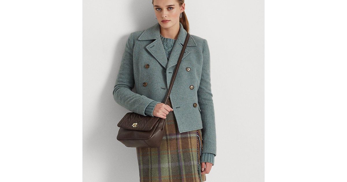 Lauren by Ralph Lauren Ralph Lauren Quilted Nappa Leather Medium Sophee Bag in Gray Lyst