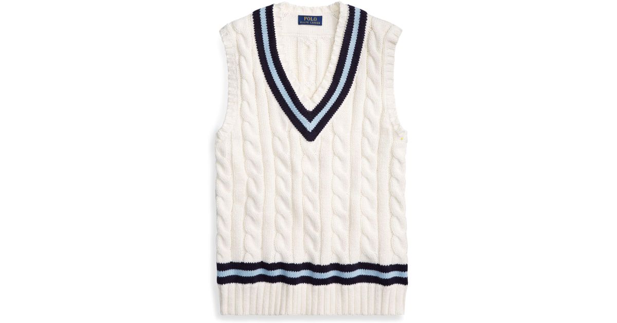 white polo sweater vest