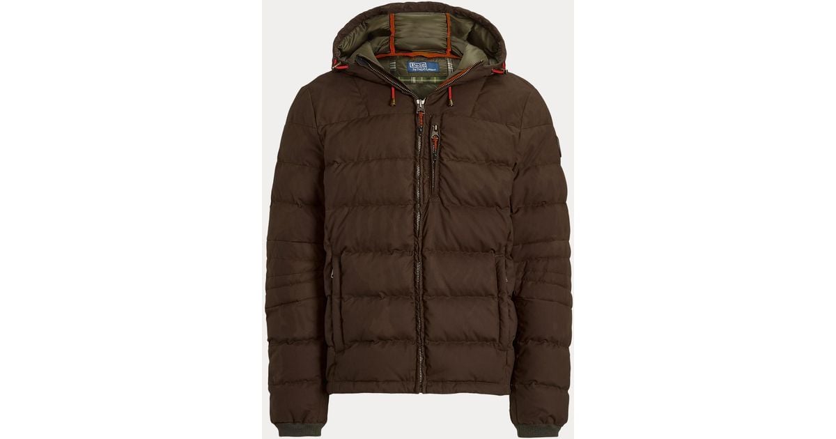 Ralph Lauren Oilcloth Down Hooded Jacket for Men Lyst UK