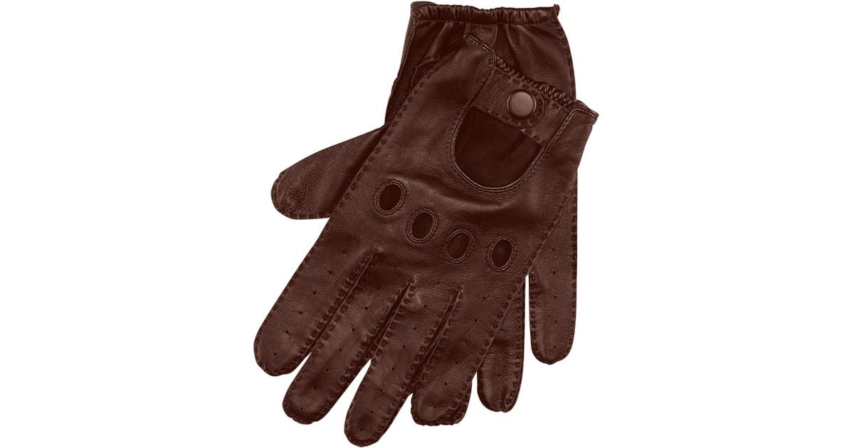 Polo Ralph Lauren Leather Driving Gloves in Brown for Men | Lyst