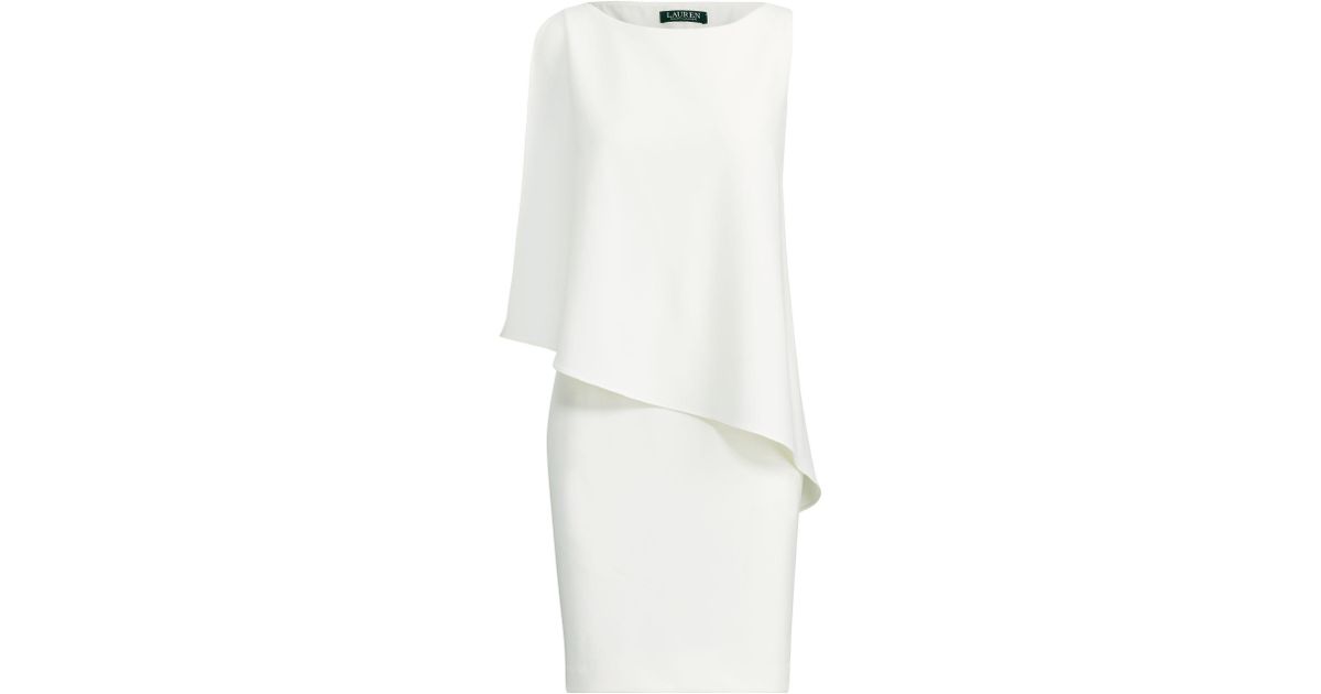 ralph lauren crepe overlay dress