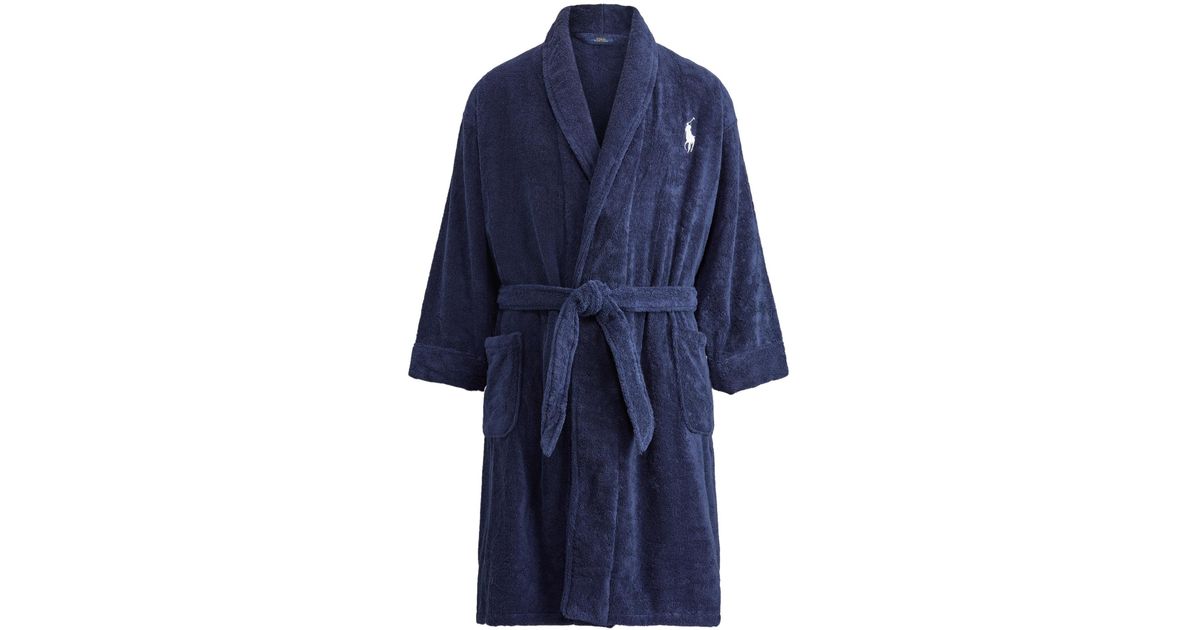 big pony cotton terry robe