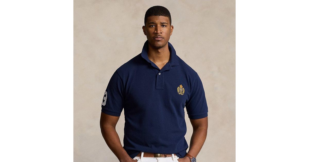 Ralph Lauren Big & Tall - Triple-pony Mesh Polo Shirt in Blue for