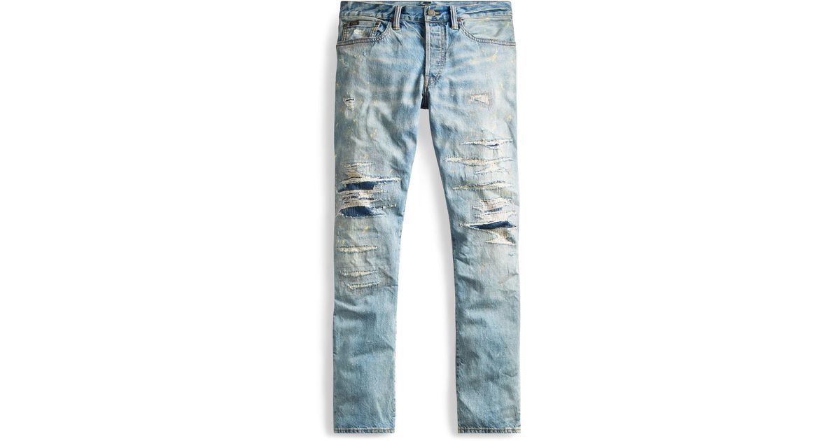polo ralph lauren men's sullivan slim distressed jeans