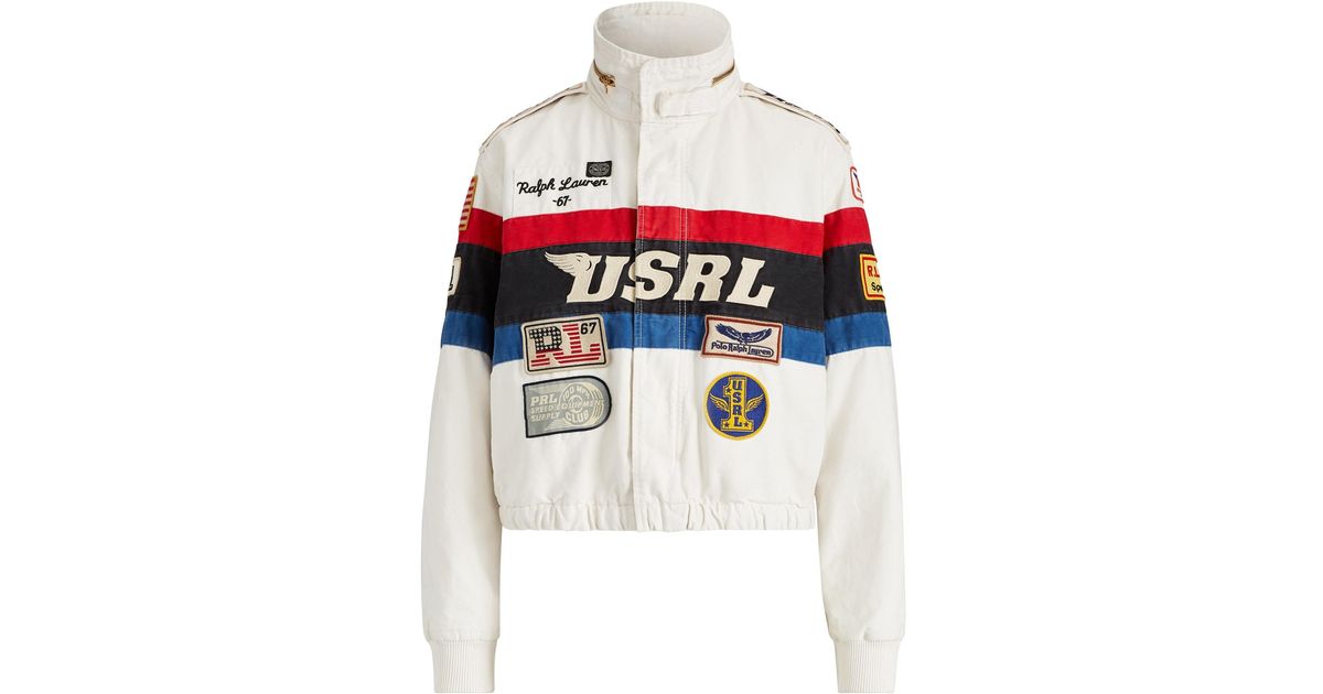 Ralph lauren canvas racing jacket hot sale